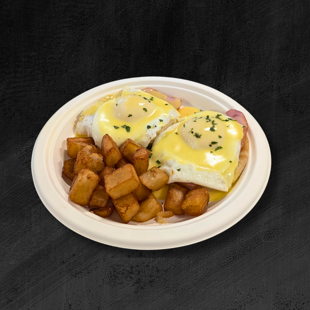 Eggs Benedict & hash brown!